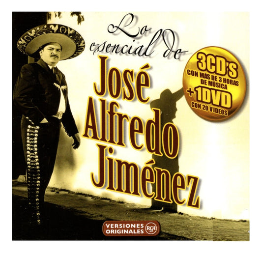 Jose Alfredo Jimenez Lo Esencial De Jose Alfredo 3 Discos Cd + Dvd