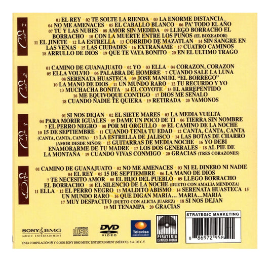 Jose Alfredo Jimenez Lo Esencial De Jose Alfredo 3 Discos Cd + Dvd