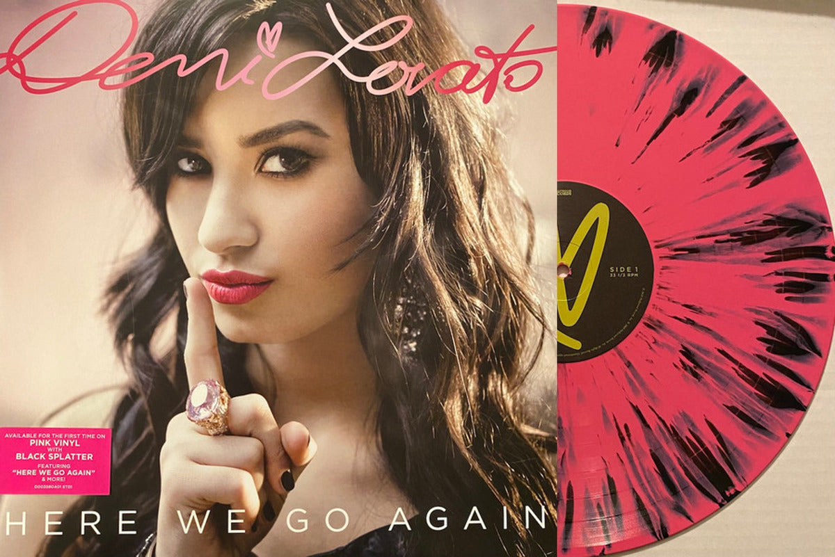 Demi Lovato Here We Go Again Splatter Pink & Black Lp Vinyl