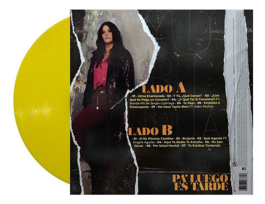 Yuridia Pa Luego Es Tarde Amarillo Yellow Lp Vinyl