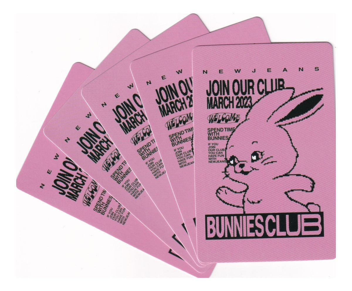 New Jeans Photocard Tarjetas Lomo Card [ Version A Elegir ] Pink / 55 pcs / Bunnies Club 2023
