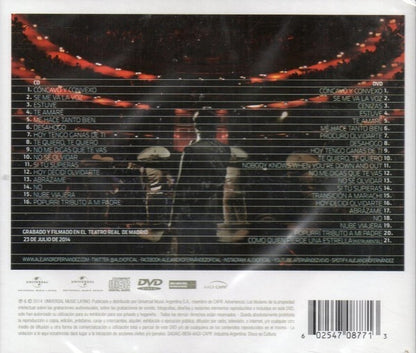 Alejandro Fernandez Confidencias Reales Disco Cd + Dvd