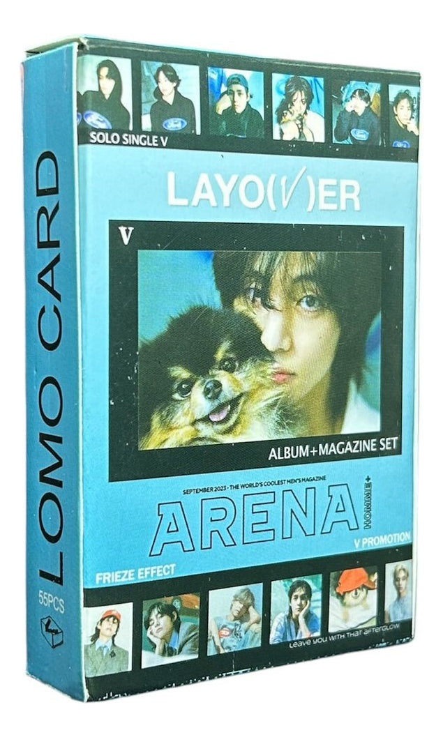 V ( Bts ) Photocard Tarjetas Lomo Card [ Version A Elegir ] Blue / 55 pcs / Layover