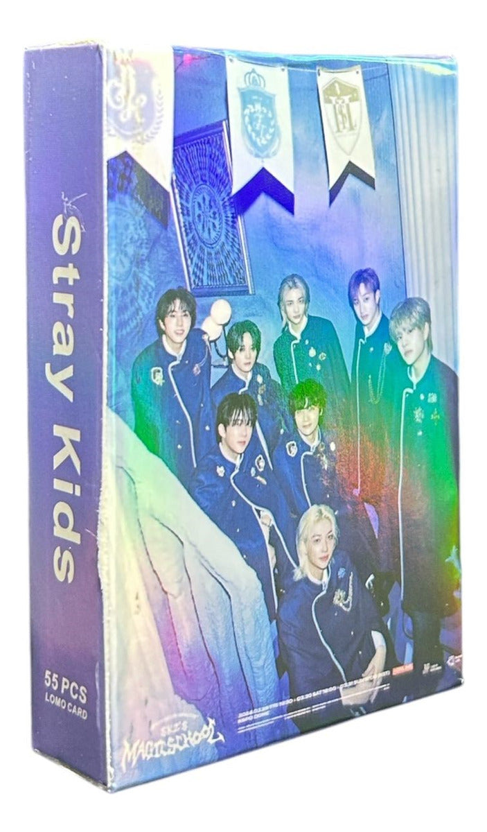 Stray Kids Photocard Tarjetas Lomo Card [ Version A Elegir ] - Purple / 55 pcs / Magic School