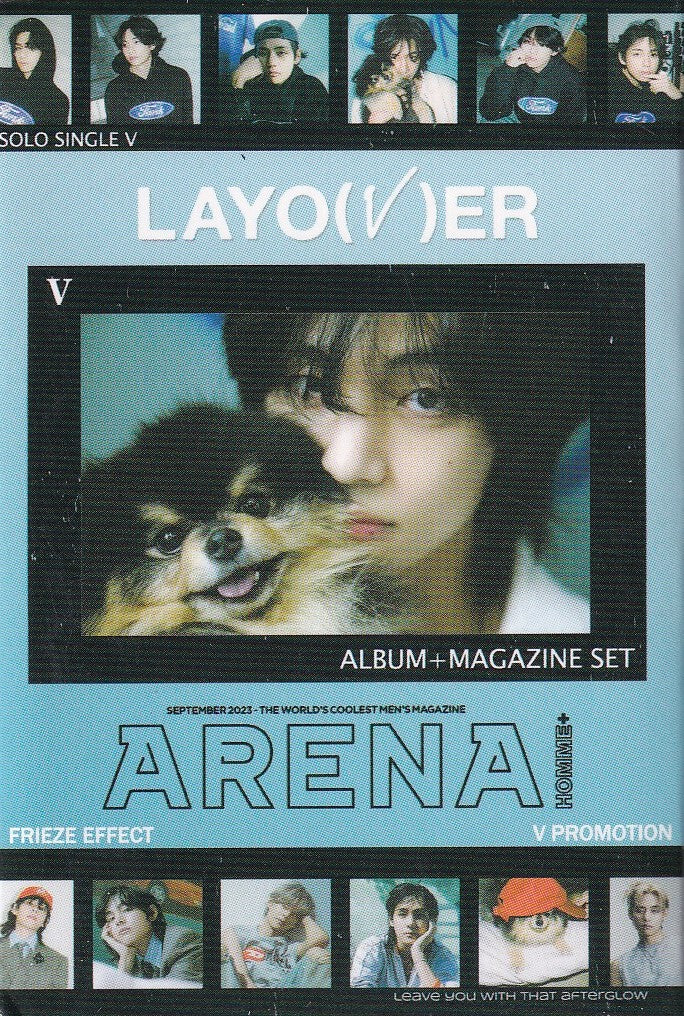 V ( Bts ) Photocard Tarjetas Lomo Card [ Version A Elegir ] Blue / 55 pcs / Layover