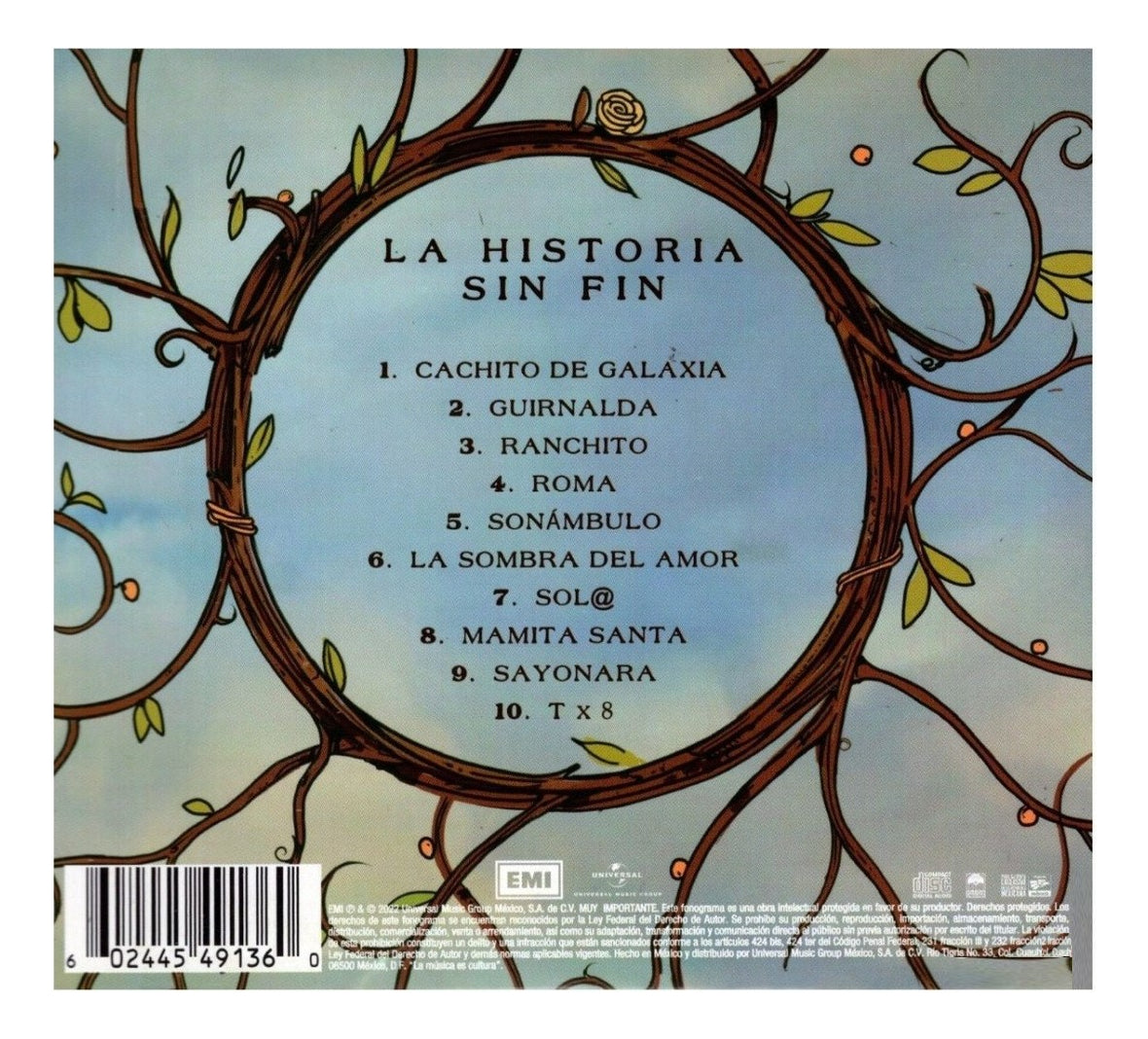 Porter La Historia Sin Fin Disco Cd 10 Canciones