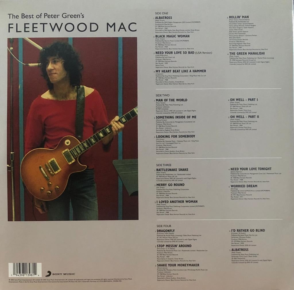 Fleetwood Mac The Best Of Peter Green 2 Lp Vinyl