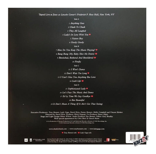 Tony Bennett Y Lady Gaga Cheek Live Rsd Black 2 Lp Vinyl