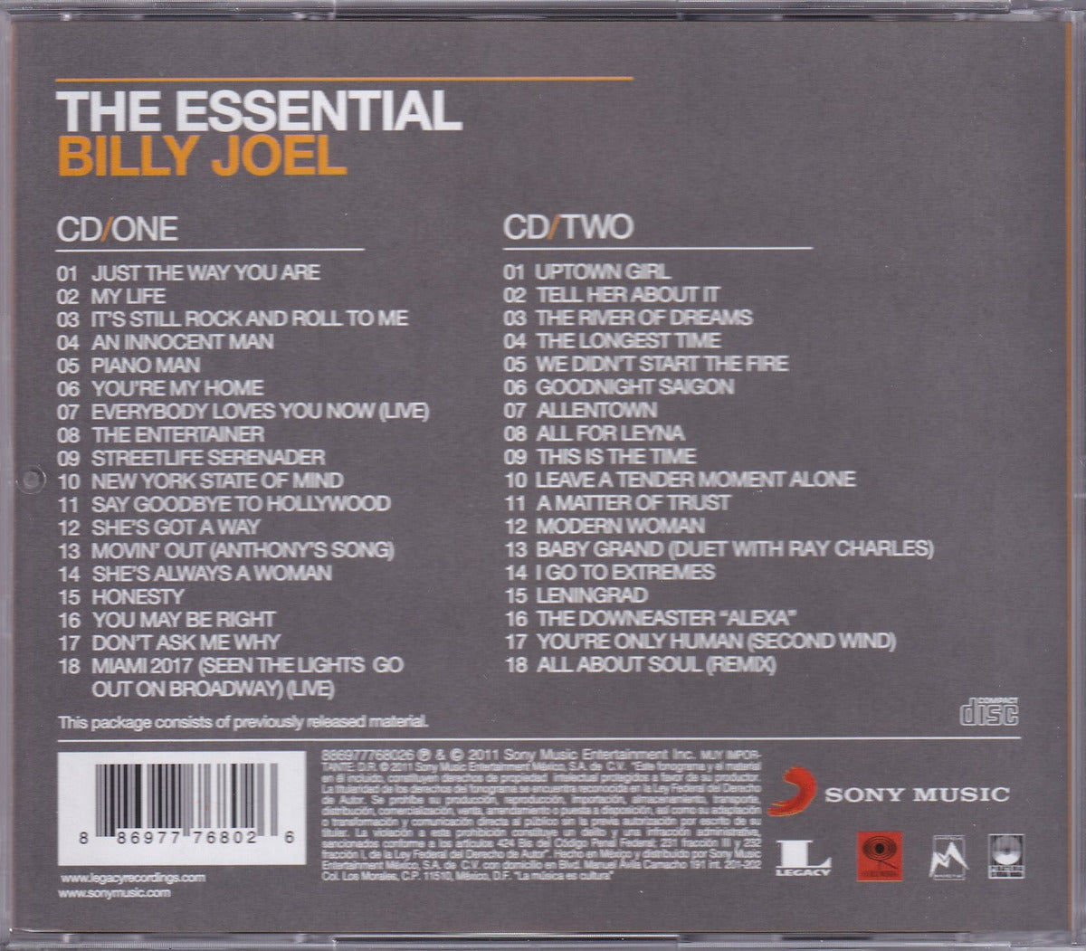 Billy Joel The Essential 2 Discos Cd