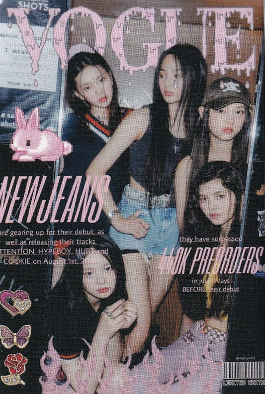New Jeans Photocard Tarjetas Lomo Card [ Version A Elegir ] Blue / 55 pcs / New Jeans 1st EP