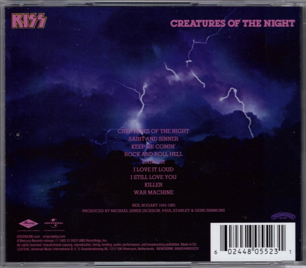 Kiss Creatures Of The Night 40th Anniversary Disco Cd