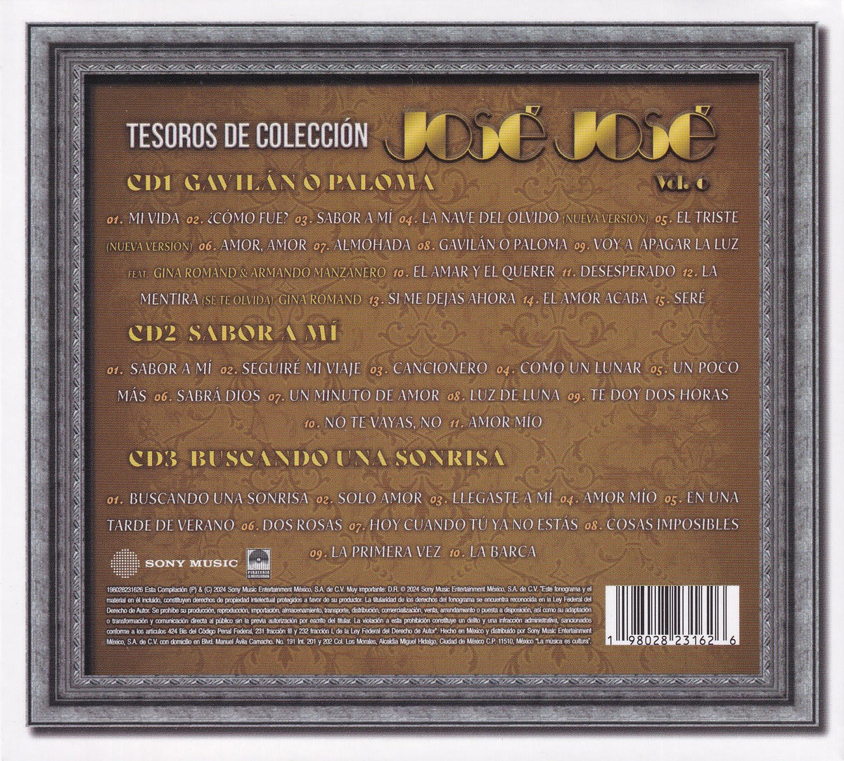 Jose Jose Tesoros De Coleccion Vol 6 / 3 Discos Cd