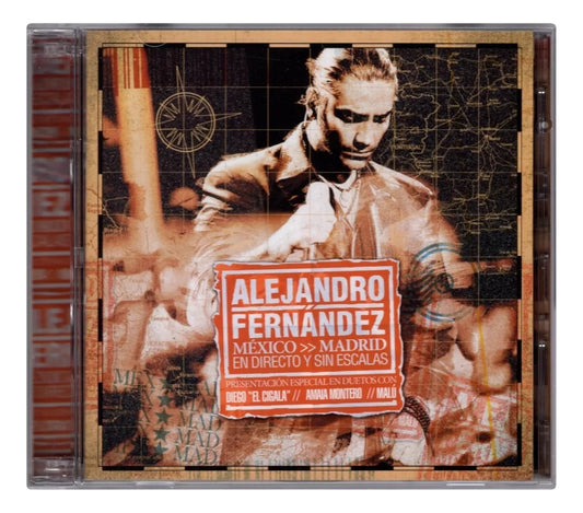 Alejandro Fernandez Mexico Madrid Directo Sin Escalas Disco Cd + Dvd