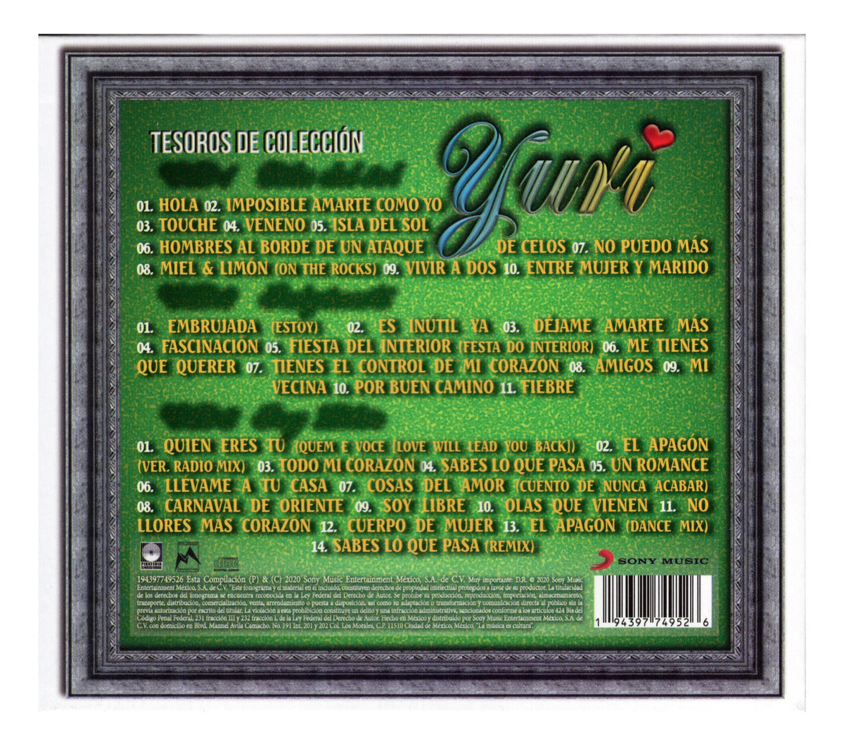 Yuri Tesoros De Colección 3 Discos Cd
