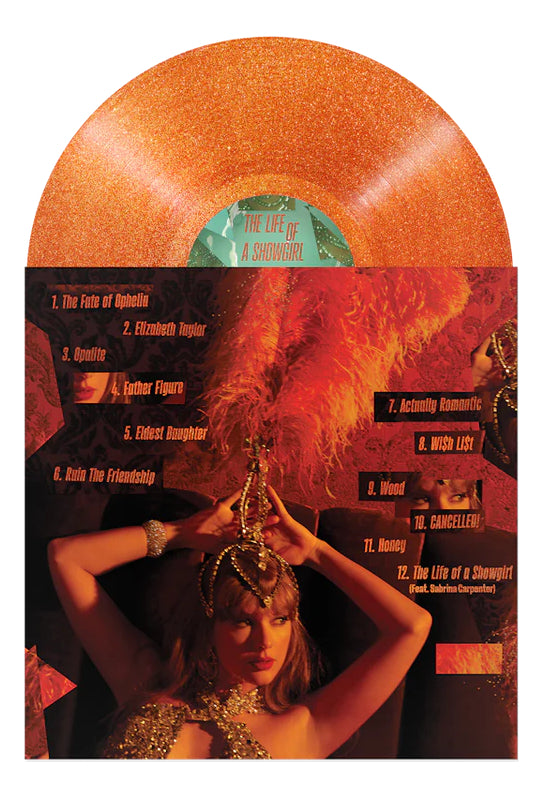 Taylor Swift The Life Of A Showgirl Orange Glitter Lp Vinyl
