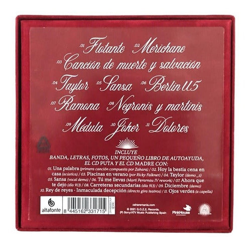 Zahara Puta Box Terciopelo Rojo Importado 2 Discos Cd