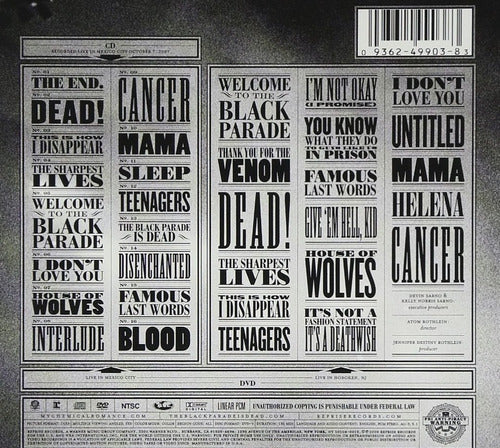 My Chemical Romance The Black Parade Is Dead 2 Discos Cd + Dvd
