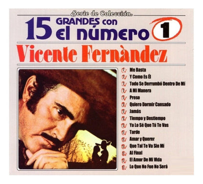 Vicente Fernandez 15 Grandes Con El Numero 1 Disco Cd