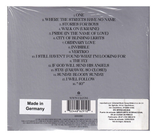 U2 Songs Of Surrender Disco Cd