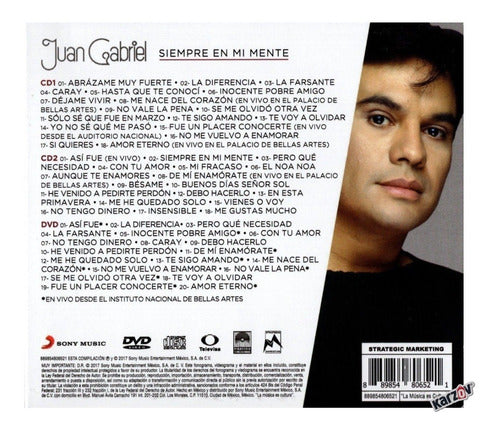 Juan Gabriel Siempre En Mi Mente  Boxset 2 Discos Cd 's + Dvd