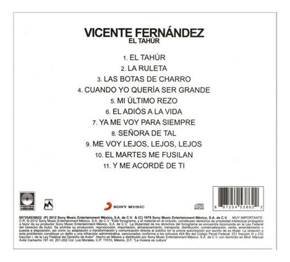 Vicente Fernandez El Tahur Disco Cd