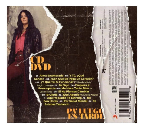 Yuridia Pa Luego Es Tarde Disco Cd