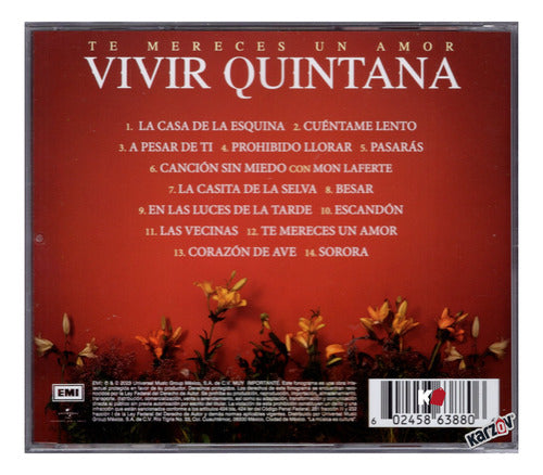 Vivir Quintana Te Mereces Un Amor Disco Cd