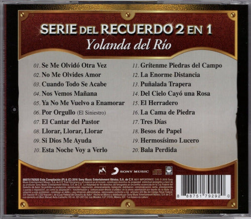 Yolanda Del Rio Serie Del Recuerdo 2 En 1 Disco Cd