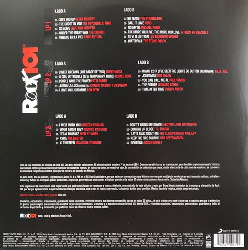 Rock 101 35 Aniversario  3 Lp Vinyl Colores