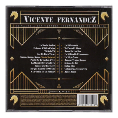 Vicente Fernandez Canta Grandes Compositores México Disco Cd