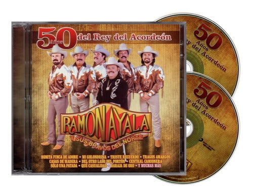 Ramon Ayala Y Sus Bravos 50 Años Rey Del Acordeon 2 Discos Cd + Dvd