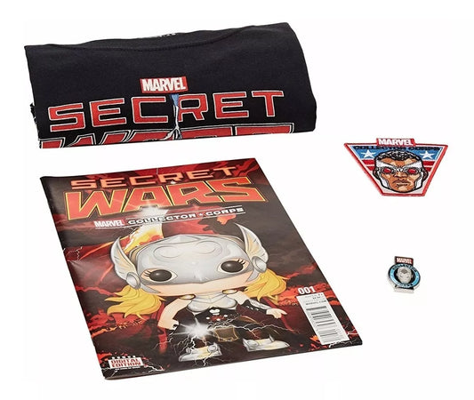 Secret Wars Marvel Corps Comic + Playera M + Parche + Pin