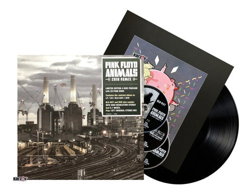 Pink Floyd Animals 2018 Remix Lp Vinyl + Cd + Dvd + Blu-ray