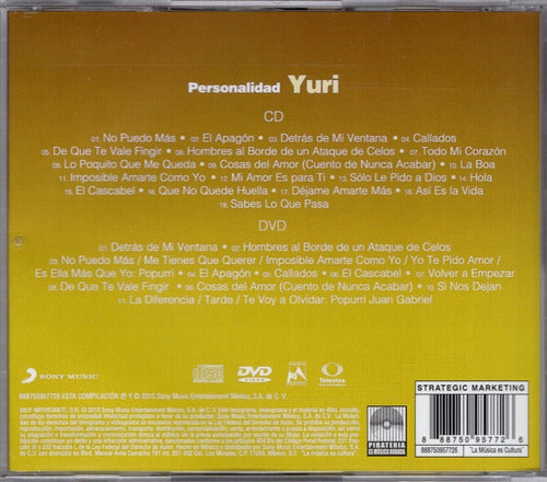 Yuri Personalidad 2 Discos Cd+dvd