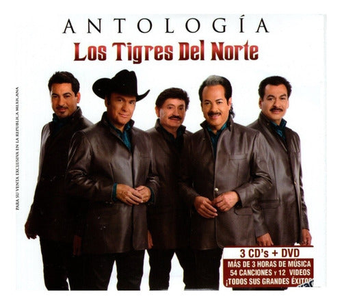 Los Tigres Del Norte Antologia Boxset 3 Discos Cd + Dvd