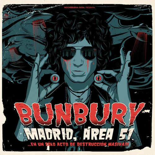 Bunbury Madrid Area 51 En Vivo 4 Discos Cd+Dvd