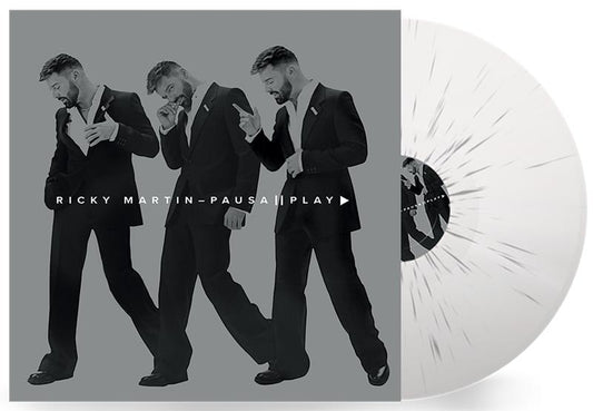 Ricky Martin Pausa + Play White Silver Lp Vinyl