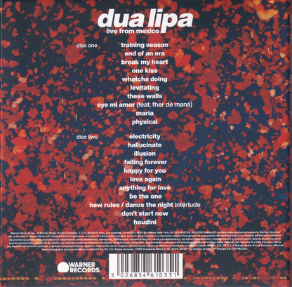 Dua Lipa Live From Mexico Cd