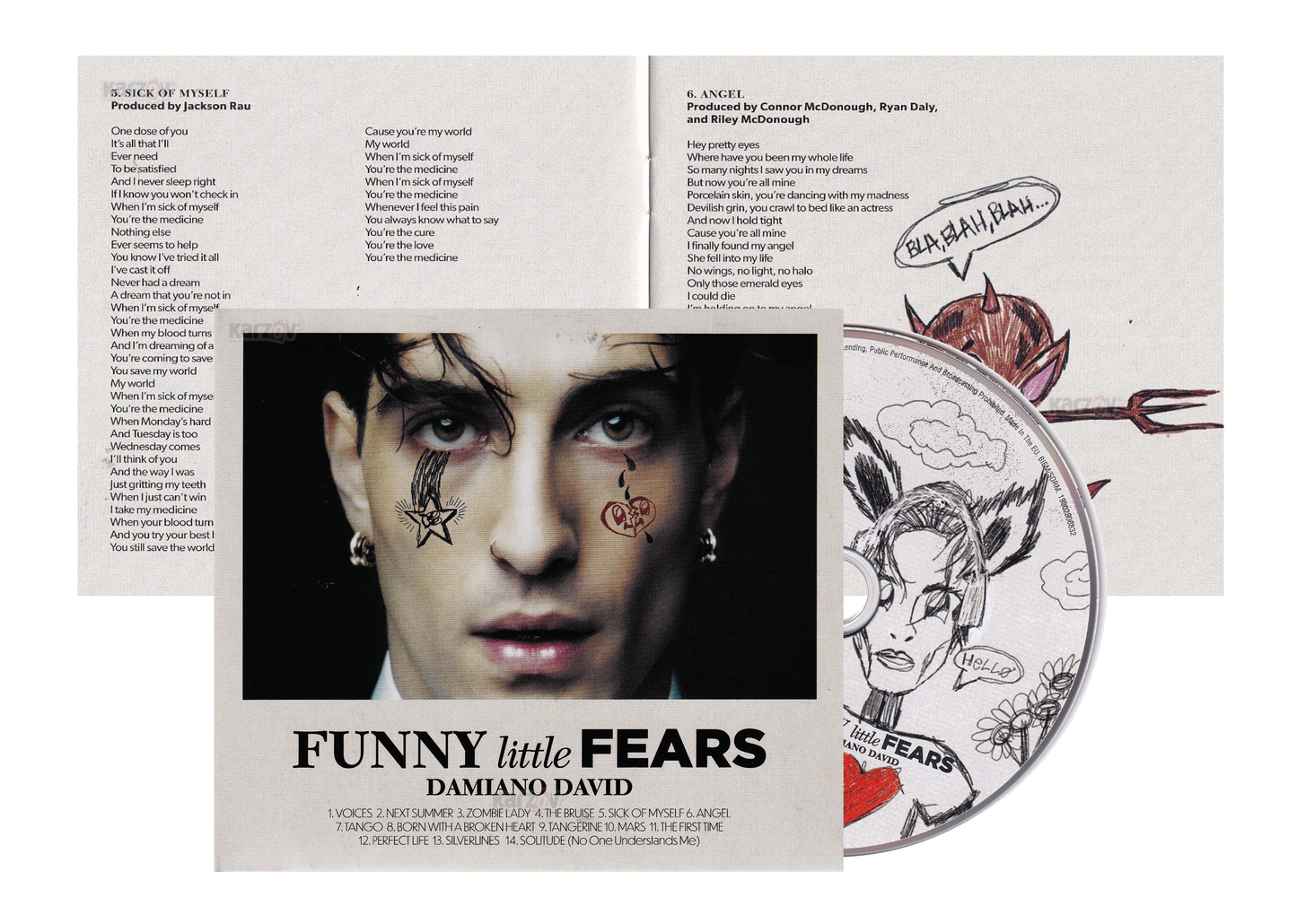 Damiano David ( Maneskin Rush ) Funny Little Fears Disco Cd