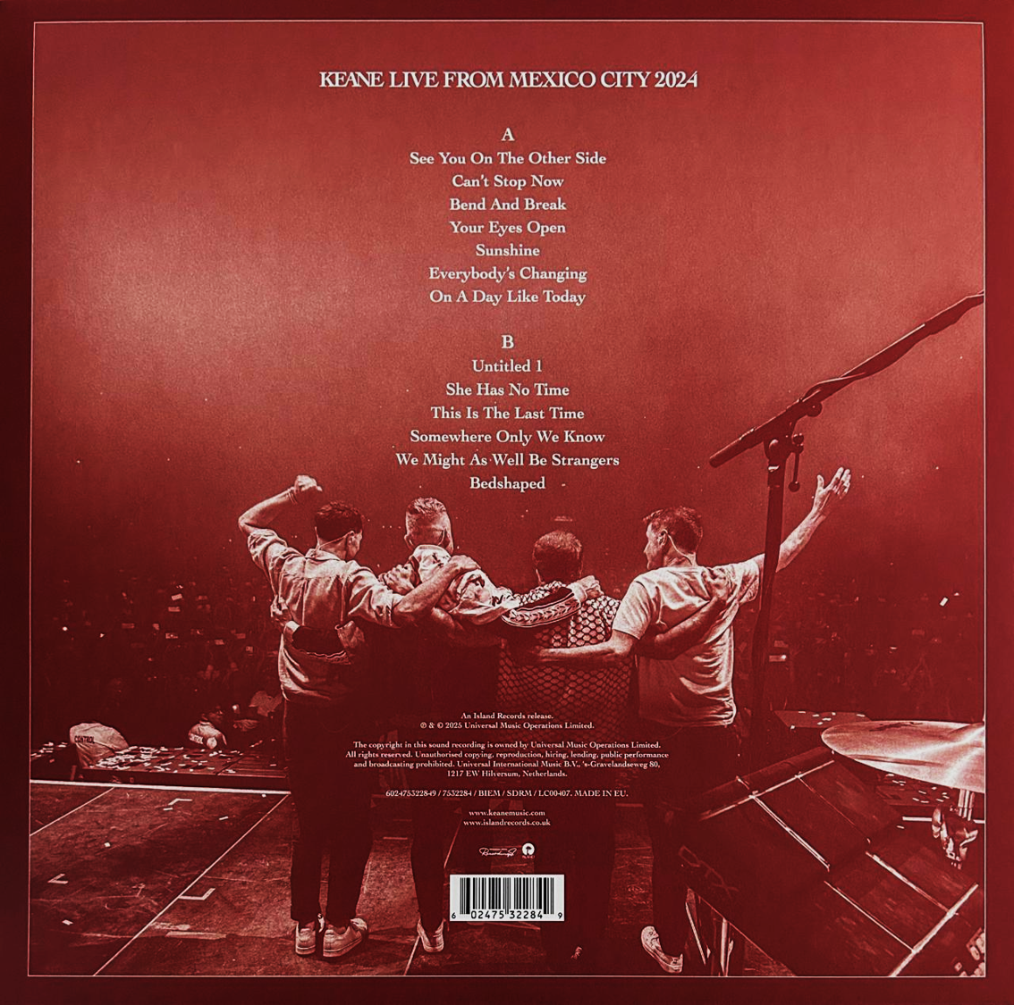 Keane Live From Mexico City 2024 RSD 2025 Green & White Splatter LP Vinyl