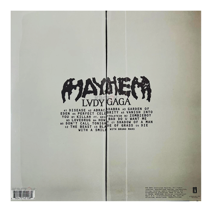 Lady Gaga Mayhem 2025 Negro Black 2 Lp Vinyl