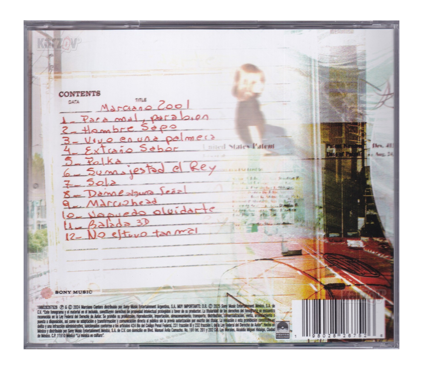 Marciano Cantero ( Enanitos Verdes) Marciano 2001 Disco Cd
