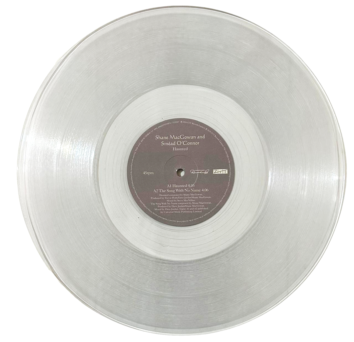 Shane Macgowan Sinead O'Connor Haunted RSD 2025 Clear LP Vinyl