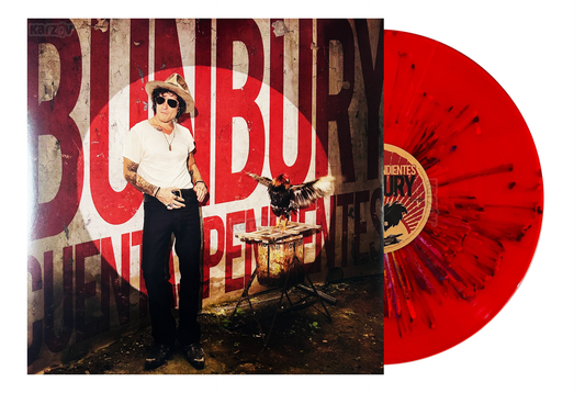 Enrique Bunbury Cuentas Pendientes Red Splatter Lp Vinyl