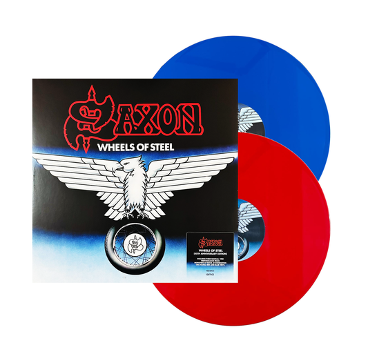 Saxon Wheels Of Steel 45th Anniversary RSD 2025 Red & Blue 2 LP Vinyl