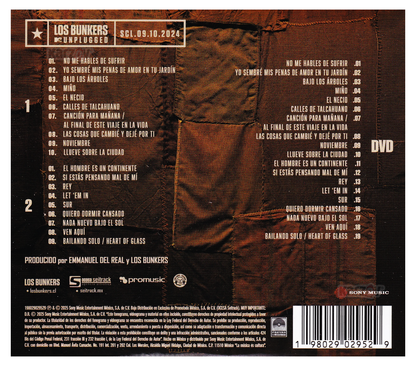 Los Bunkers Mtv Unplugged 2 Discos Cd + Dvd