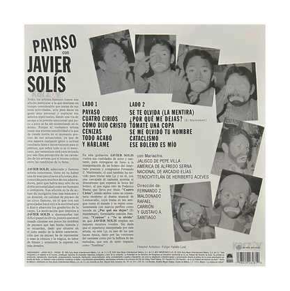 Javier Solis Payaso Azul Blue Lp Vinyl