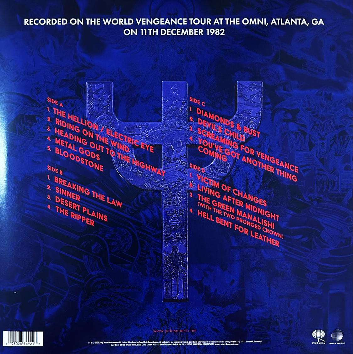 Judas Priest Live In Atlanta '82 RSD 2025 Rojo Red 2 LP Vinyl