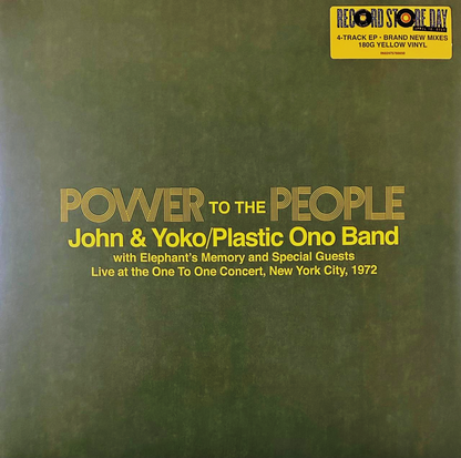 John Lennon & Yoko Plastic Ono Band Power To The People RSD 2025 Amarillo Yellow LP Vinyl