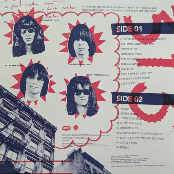 Ramones Live At Cbgb, 1977 (140 Gr. Red) Lp Vinyl Rsd Black Friday 2025 Red Vinyl